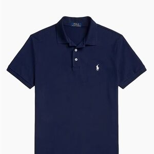 Polo by Ralph Lauren Blue Classic Polo Shirt Navy with white pony (Pre-owned)